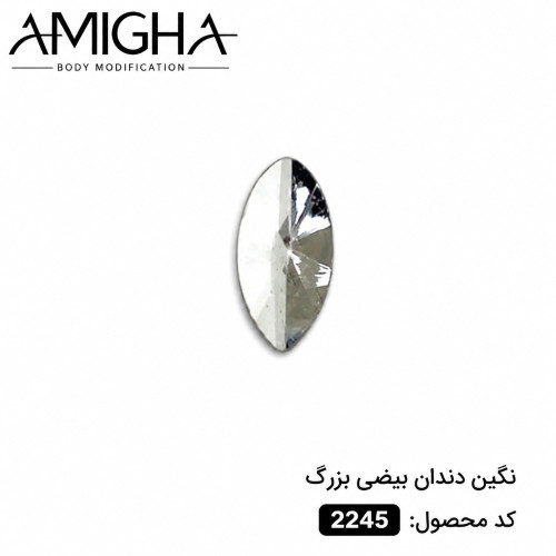 نگین دندان بیضی بزرگ کد 2245