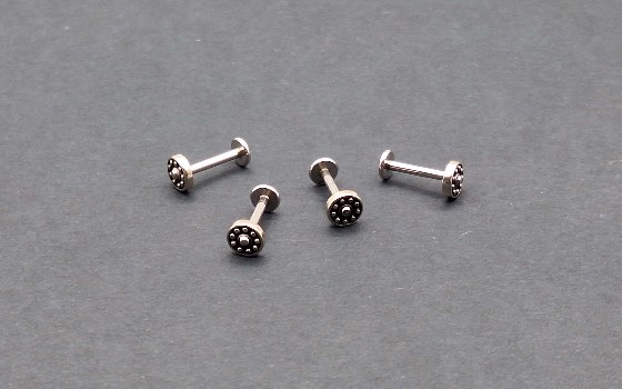 گوشواره پشت صاف طرح دار کد 55