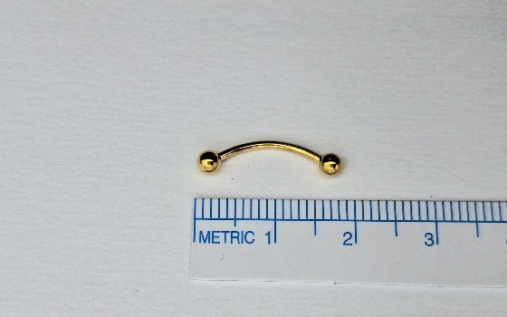 پیرسینگ ابرو طلایی کد