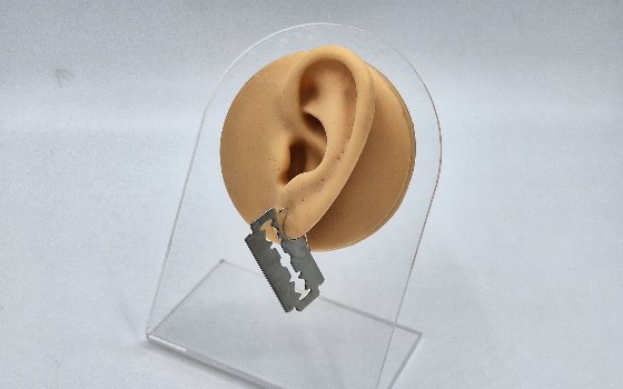 گوشواره نقره تیغ کد 710