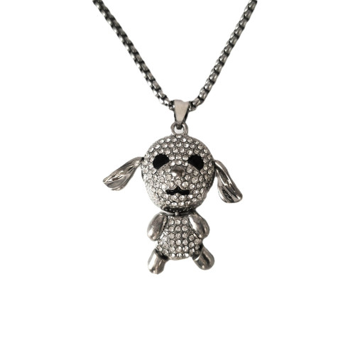 گردنبند خرگوش/سگ نگین دار کد۲۷۸۸