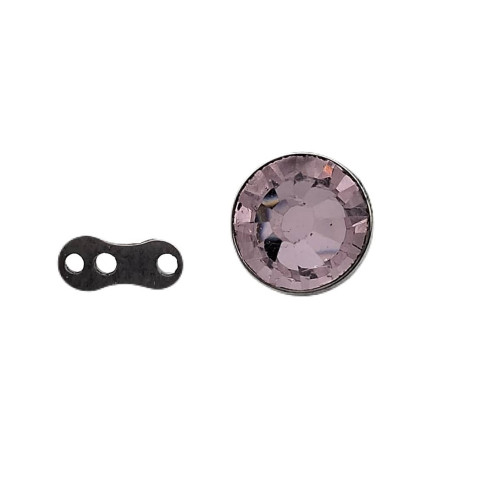 میکرودرمال نگین صورتی 7mm کد۲۶۹۵