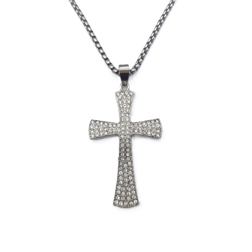 گردنبند صلیب نگین دار کد۲۷۶۸