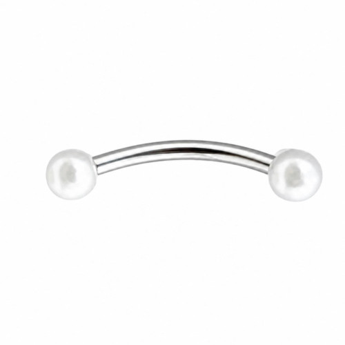 پیرسینگ ابرو دوسر مروارید 10mm کد414