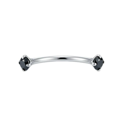 پیرسینگ ابرو نگین دار مشکی 12mm کد609