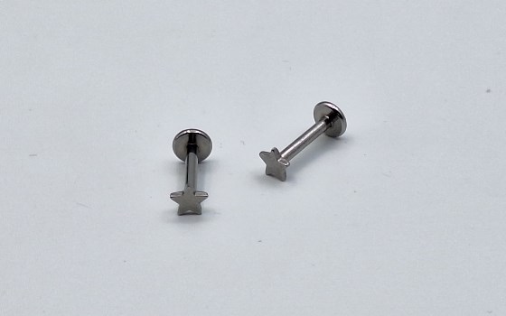 گوشواره پشت صاف ستاره کد34