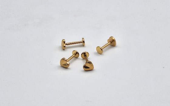 گوشواره پشت صاف قلب کد 43