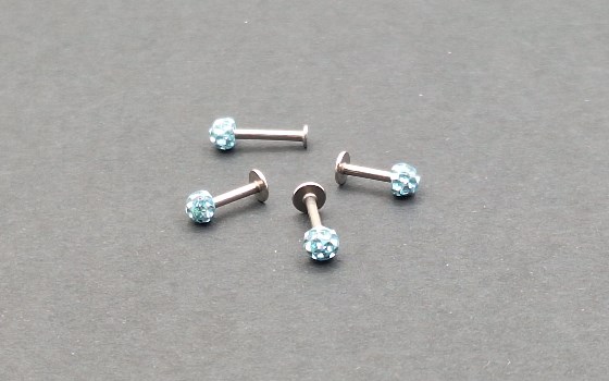 گوشواره پشت صاف گوی نگین دار کد 80