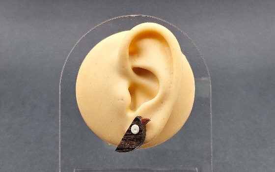 گوشواره پرنده چوبی کد 334