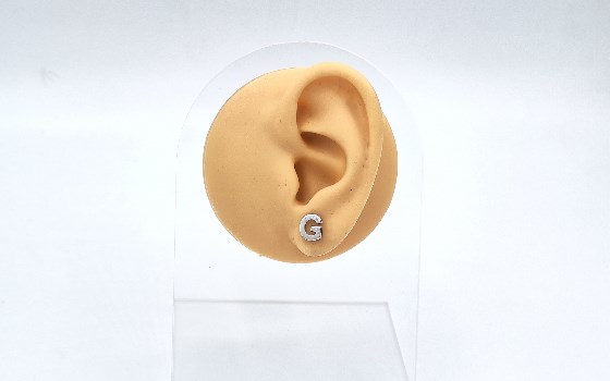 گوشواره نقره حروف G کد 718