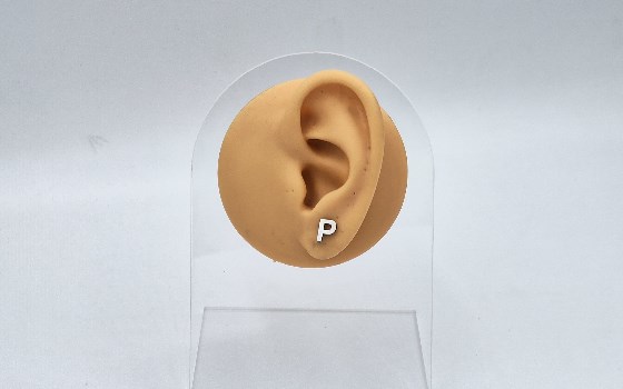 گوشواره نقره حروف P کد 727