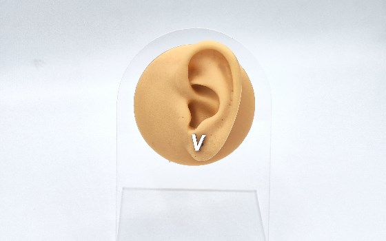 گوشواره نقره حروف V کد 730