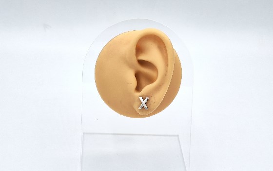 گوشواره نقره حروف X کد 732