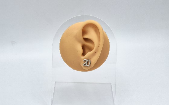 گوشواره نقره اعداد 20