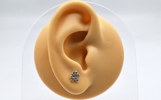 گوشواره نقره اسکلت کد 759