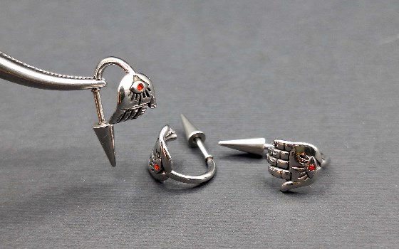 گوشواره آویز دست استیل کد 1060