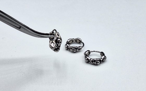 گوشواره پیرسینگ حلقه اسکلت کد 1139