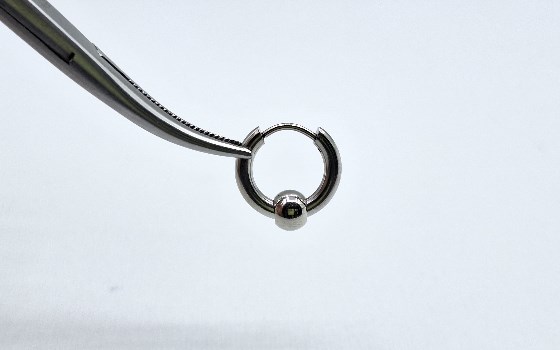 گوشواره رینگ گوی دار قطر ۱۴ میلیمتر کد