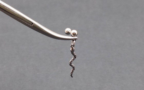 گوشواره میخی آویز مار کد 1151