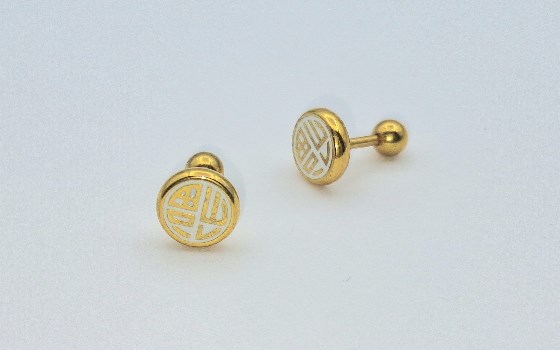 گوشواره دایره طرح هندسی کد 1164