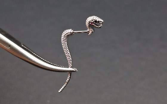 گوشواره پیرسینگ مار کد 1455