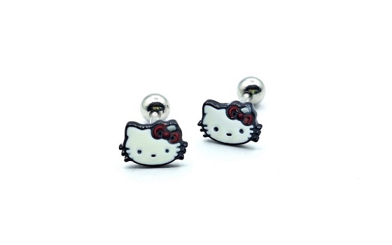 گوشواره پیرسینگ Hello Kitty کد 1588
