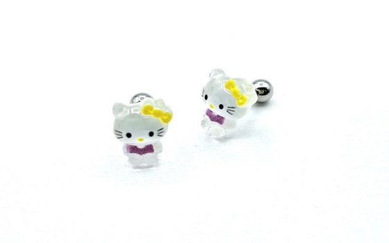گوشواره پیرسینگ Hello Kitty کد 1653