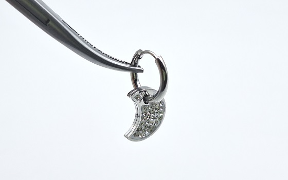 گوشواره حلقه آویز ماه کد 1856