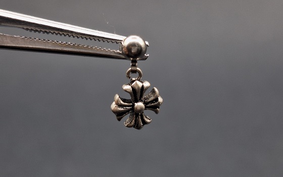 گوشواره پیرسینگ میخی کروم هارتز کد 2058