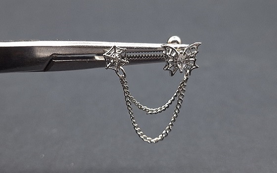 گوشواره پیرسینگ آویز طرح پروانه کد 2062