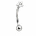 پیرسینگ ابرو ستاره نگین دار10mm کد580