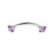 پیرسینگ ابرو نگین بنفش 10mm کد600