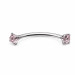 پیرسینگ ابرو نگین دار صورتی 12mm کد612