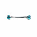 پیرسینگ ابرو نگین دار فیروزه ای 10mm کد611